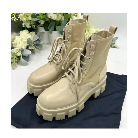 Prada mONOLITH brushed leather boots size 39 made in Italy - Picture 6 of 6